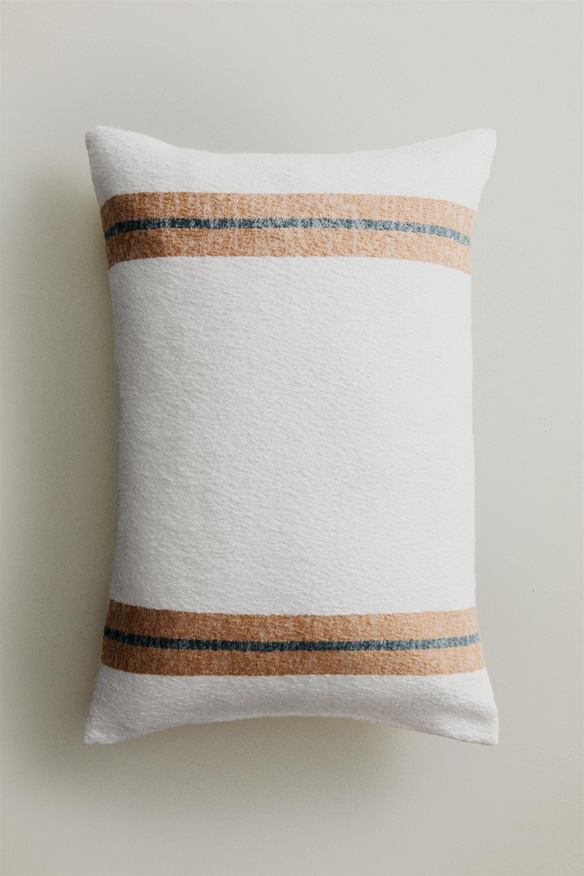 STRIPED THROW PILLOW COVER